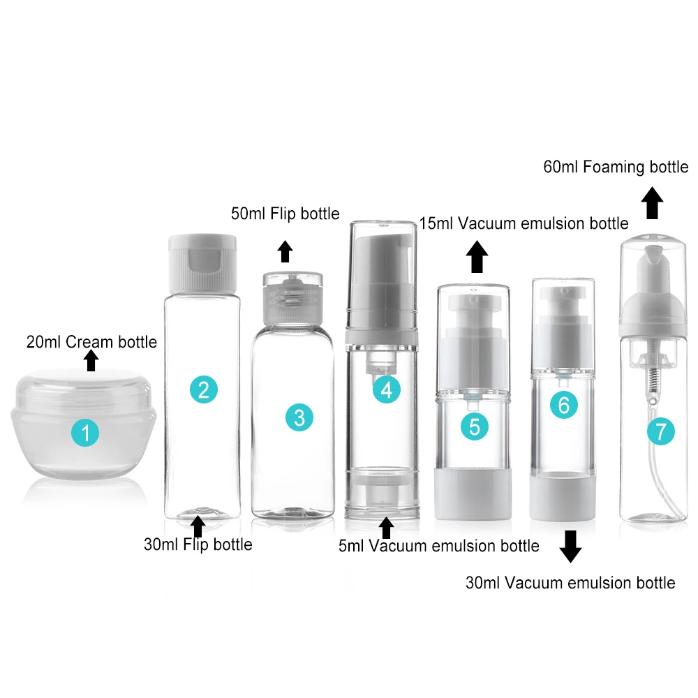 1pc 5-60ml Lotion Shampoo Bath Cosmetic Cream Emulsion Bottles Plastic Refillable Portable Mini Empty Bottles Cosmetic Container
1pc 5-60ml Lotion Shampoo Bath Cosmetic Cream Emulsion Bottles Plastic Refillable Portable Mini Empty Bottles Cosmetic Container