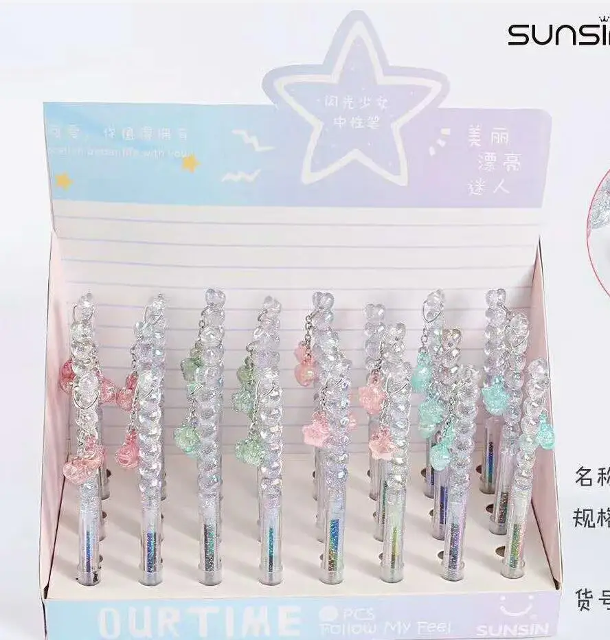 24pcs Writing Pen Black Gel Ink Pen Flash Girl Pen for writing Cute stationery Kawaii office school supplies 0.5mm
24pcs Writing Pen Black Gel Ink Pen Flash Girl Pen for writing Cute stationery Kawaii office school supplies 0.5mm