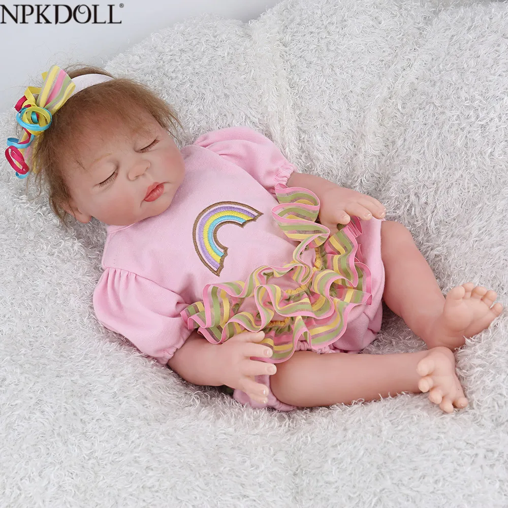 NPKDOLL Reborn Baby lifelike Newborn Babies Girl Soft Mohair Closed Eyes Sleeping Girl Princess 17 inch Full Vinyl Kids Playmat
NPKDOLL Reborn Baby lifelike Newborn Babies Girl Soft Mohair Closed Eyes Sleeping Girl Princess 17 inch Full Vinyl Kids Playmat