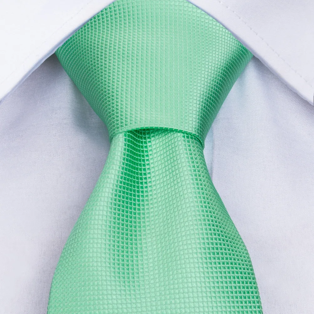 New Hot Sale Men's Necktie Hanky Cufflinks Set Tie for Men Pocket Square Wedding Grooms Solid Mint Green Neck Tie Set MJ-371
New Hot Sale Men's Necktie Hanky Cufflinks Set Tie for Men Pocket Square Wedding Grooms Solid Mint Green Neck Tie Set MJ-371