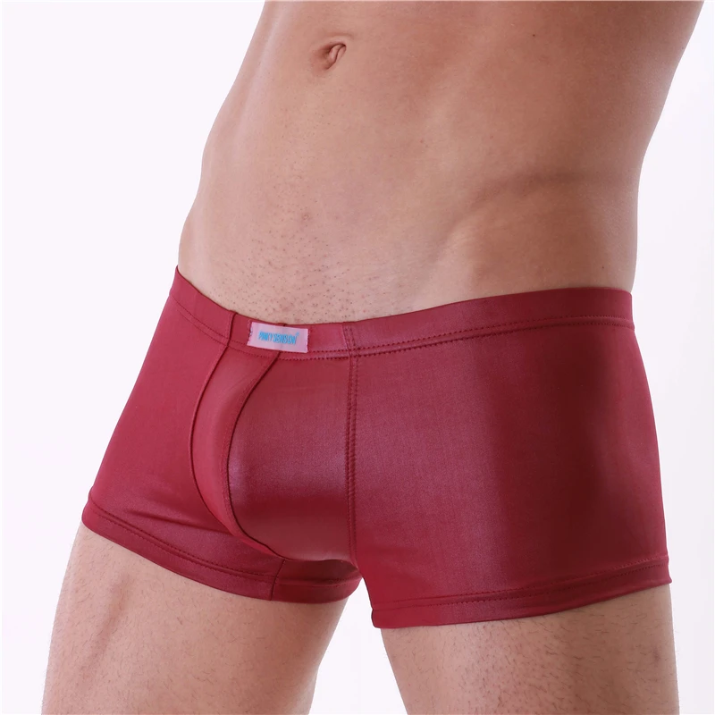 US Men Pinky Senson Nylon Underwear boxer Shorts AC Design Solid Man Gay Imitation leather Pants Sexy Homosexual Love Shorts Hot
US Men Pinky Senson Nylon Underwear boxer Shorts AC Design Solid Man Gay Imitation leather Pants Sexy Homosexual Love Shorts Hot