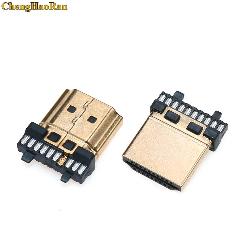 ChengHaoRan 19p HDMI Male Plug Connector 19pin Gold-plating HDMI Sockect repair replacement Soldering A type
ChengHaoRan 19p HDMI Male Plug Connector 19pin Gold-plating HDMI Sockect repair replacement Soldering A type