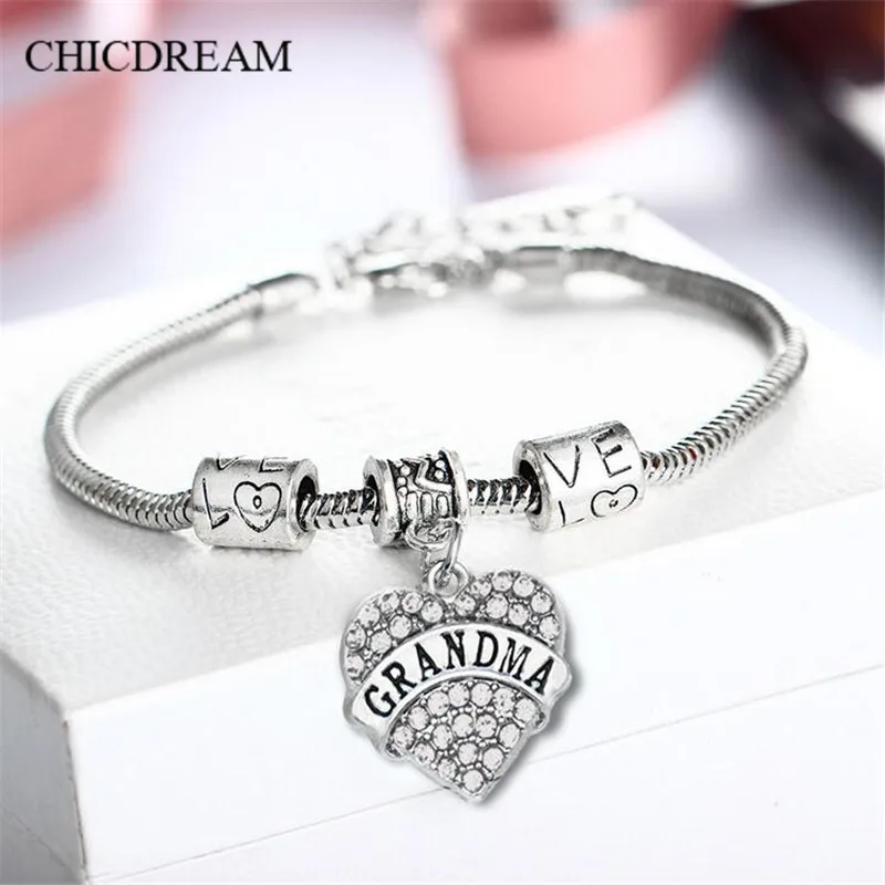 CHICDREAM 2017 GRANDMA BRACELET FAMILY GIFT LOVE HEART RHINESTONE CRYSTAL CHARM PENDANT BANGLE BRACELET PARTY WOMEN JEWELRY
CHICDREAM 2017 GRANDMA BRACELET FAMILY GIFT LOVE HEART RHINESTONE CRYSTAL CHARM PENDANT BANGLE BRACELET PARTY WOMEN JEWELRY