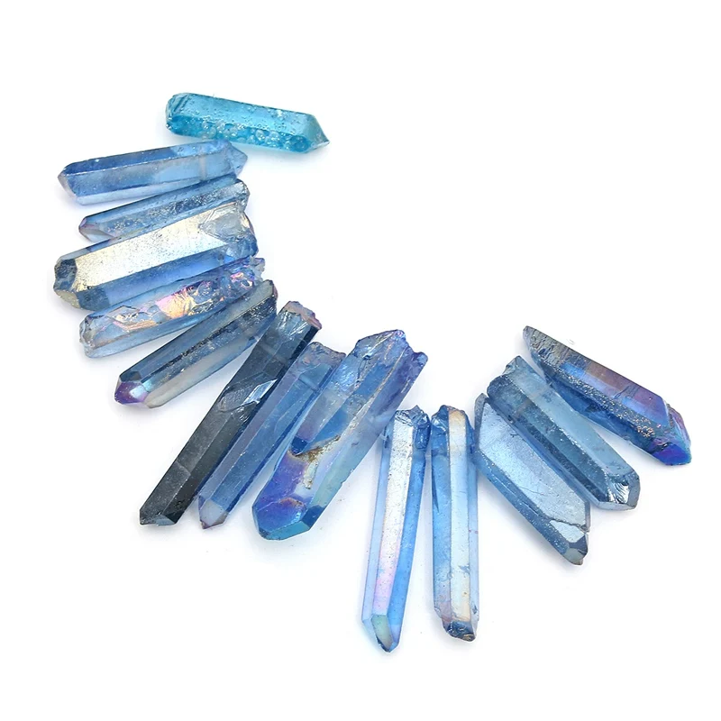KiWarm 14pcs Clear Rainbow Titanium Quartz Crystal Wand Point Healing Degaussing Gemstone For DIY Crafts Pendant Home Decor
KiWarm 14pcs Clear Rainbow Titanium Quartz Crystal Wand Point Healing Degaussing Gemstone For DIY Crafts Pendant Home Decor
