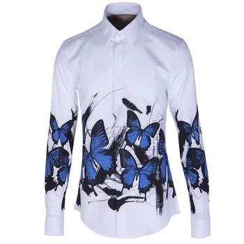 Shirt Men Brand Luxury Butterfly Printed Chemise Homme Casual Slim Mens Dress Shirts Long Sleeve High Quality Cotton Men Shirt
Shirt Men Brand Luxury Butterfly Printed Chemise Homme Casual Slim Mens Dress Shirts Long Sleeve High Quality Cotton Men Shirt