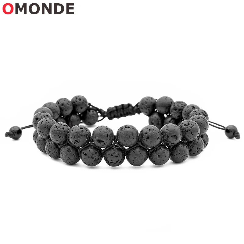 8mm Natural Lava Stone Strand Bracelets Multi Layer Black Beads Beaded Wristband for Men Energy Healthy Hand Jewelry Adjustable
8mm Natural Lava Stone Strand Bracelets Multi Layer Black Beads Beaded Wristband for Men Energy Healthy Hand Jewelry Adjustable