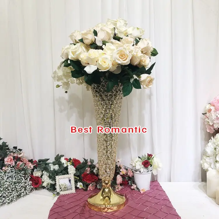 60CM 24inch European style metal Crystal Flower Vase Ostrich Feather Plume holder gold silver Wedding center pieces party table
60CM 24inch European style metal Crystal Flower Vase Ostrich Feather Plume holder gold silver Wedding center pieces party table