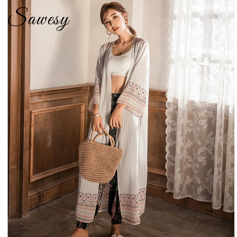 Tribal Style Long Kimono Cardigan 2019 Summer Fashion Chiffon Women Blouse Nine Quarter Sleeve Casual Loose Cardigan Women Tops
Tribal Style Long Kimono Cardigan 2019 Summer Fashion Chiffon Women Blouse Nine Quarter Sleeve Casual Loose Cardigan Women Tops