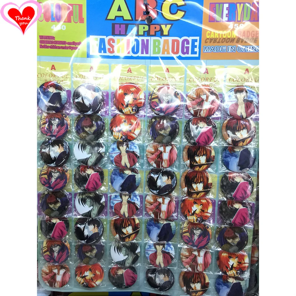 Love Thank You Rurni Kenshin 45MM 16/24/32/40/48 pcs lot PIN BACK BADGE BUTTON BROOCH for BAG GIFT TOY CLOTH Cartoon& anime
Love Thank You Rurni Kenshin 45MM 16/24/32/40/48 pcs lot PIN BACK BADGE BUTTON BROOCH for BAG GIFT TOY CLOTH Cartoon& anime