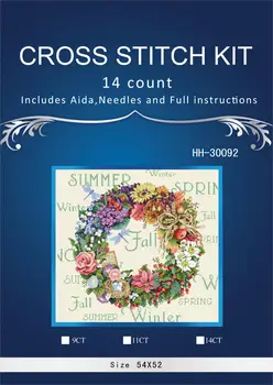 Top Quality Beautiful Lovely Counted Cross Stitch Kit Wreath For All Seasons Season Spring Summer Autumn Winter dim 3504
Top Quality Beautiful Lovely Counted Cross Stitch Kit Wreath For All Seasons Season Spring Summer Autumn Winter dim 3504