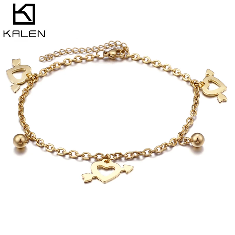 Kalen 230mm Adjustable Gold & Silver Stainless Steel Anklets Heart Beaded Summer Cute/Romantic Barefoot Sandals Anklets For Lady
Kalen 230mm Adjustable Gold & Silver Stainless Steel Anklets Heart Beaded Summer Cute/Romantic Barefoot Sandals Anklets For Lady