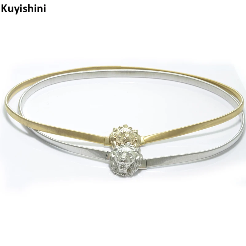 New Gold Silver Lion Head Belt Fashion Metal Elastic Chain Belts for Ladies Silver Punk Femme Fun Choker Necklace
New Gold Silver Lion Head Belt Fashion Metal Elastic Chain Belts for Ladies Silver Punk Femme Fun Choker Necklace