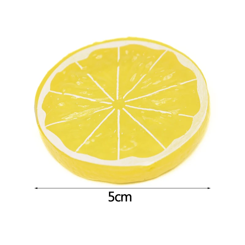 5 шт. искусственные мини ломтики лимона|Искусственные фрукты| |