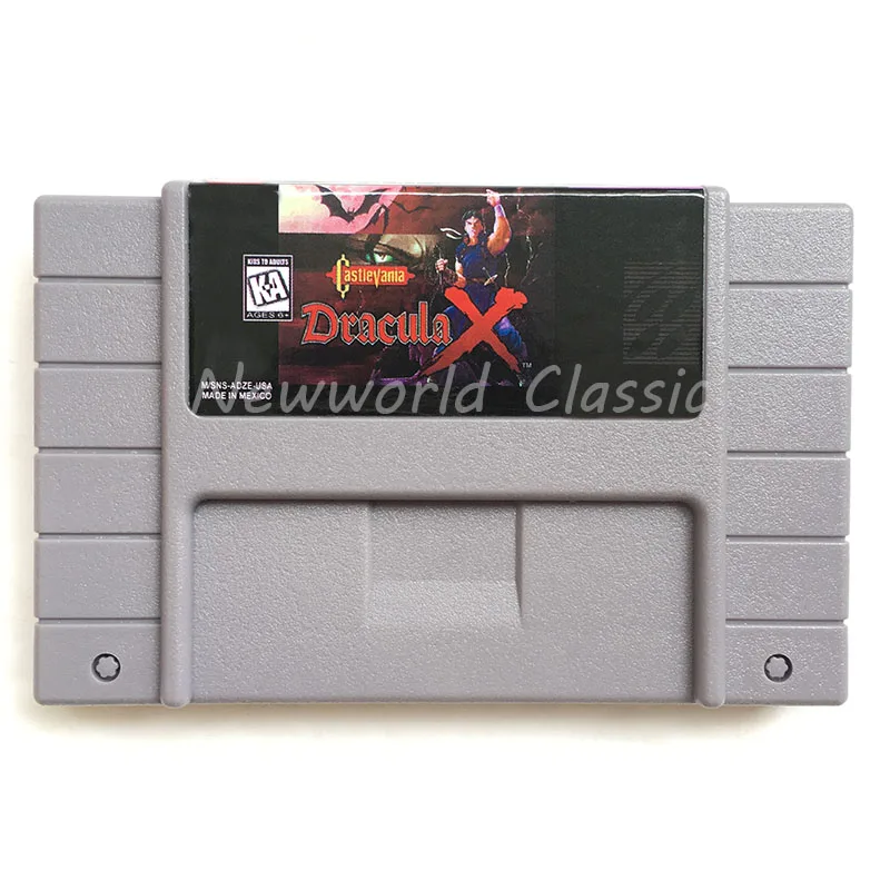 Castlevania Dracula X USA Version for 16 bit Gray Video Game Cartridge Card For NTSC Game Player
Castlevania Dracula X USA Version for 16 bit Gray Video Game Cartridge Card For NTSC Game Player