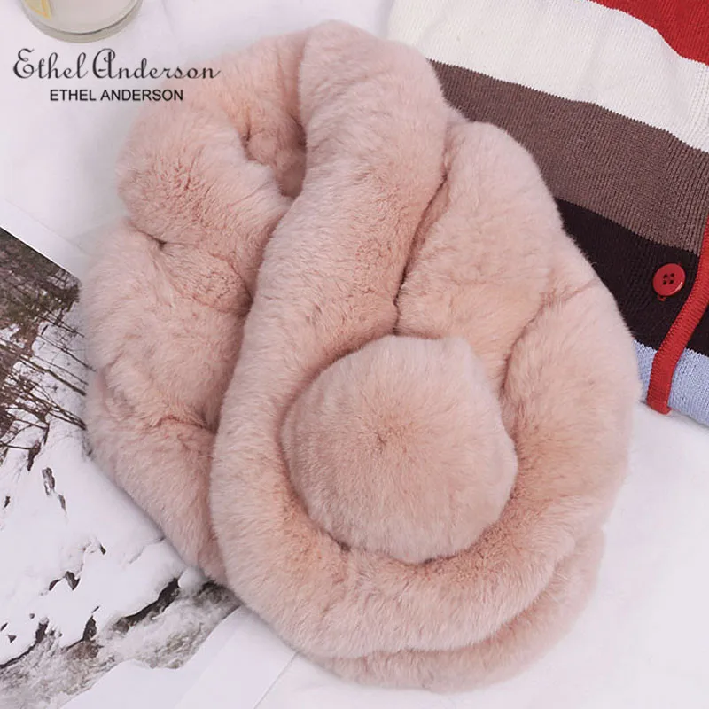 Ethel Anderson Real Rabbit Fur Scarf Lady Knitted Female Scarves With Fluffy Pompom Warm Collar Neck
Ethel Anderson Real Rabbit Fur Scarf Lady Knitted Female Scarves With Fluffy Pompom Warm Collar Neck