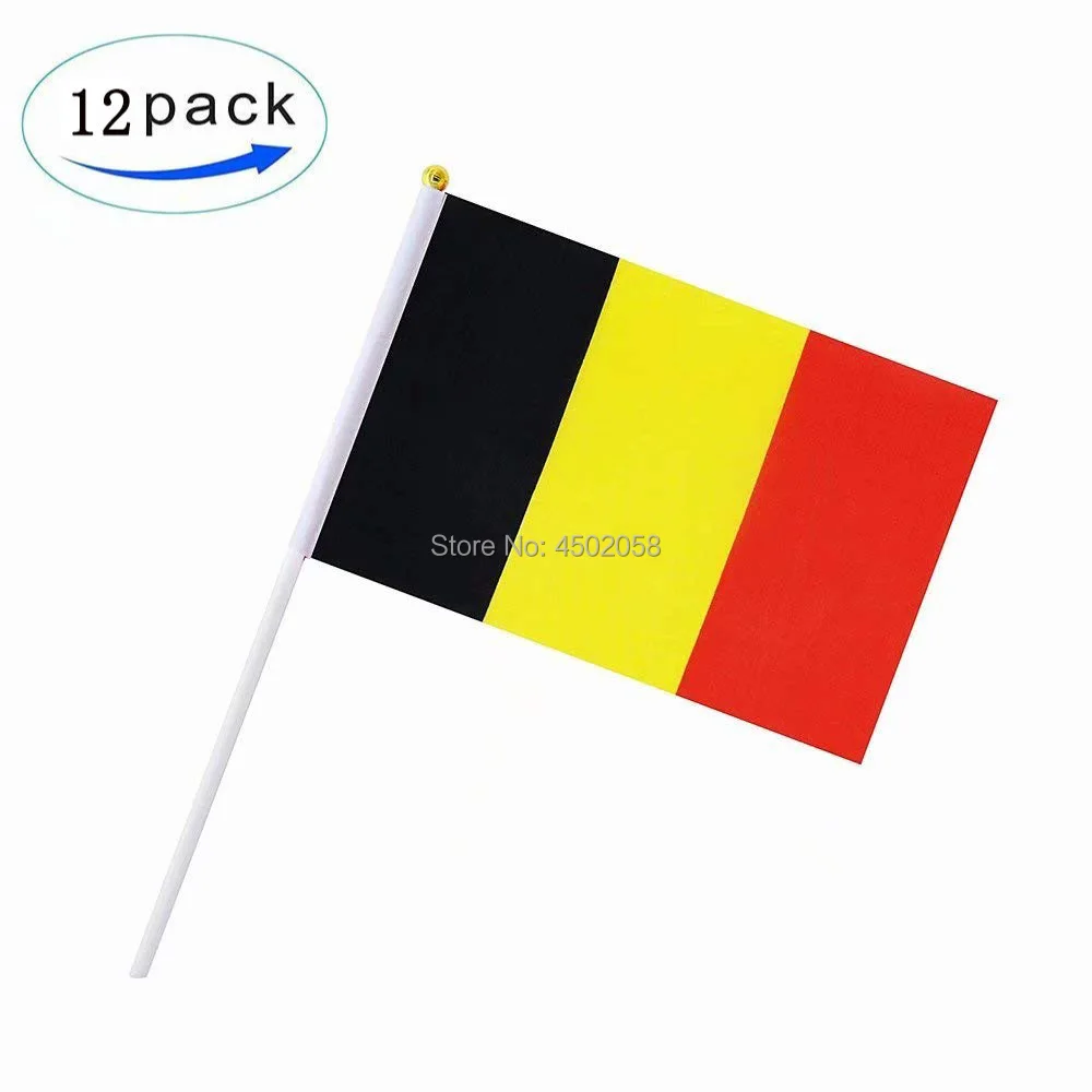 DFLIVE One dozen 12 Belgium Hand Held Flag 5'' x 8'' Stick Flag Polyester Belgian Country Banner,Desk Outside Waving Parade
DFLIVE One dozen 12 Belgium Hand Held Flag 5'' x 8'' Stick Flag Polyester Belgian Country Banner,Desk Outside Waving Parade