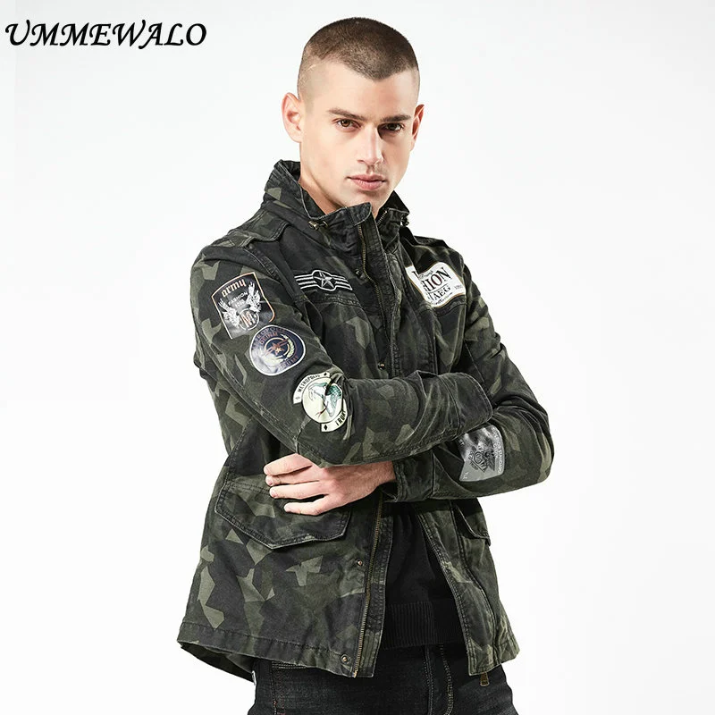 UMMEWALO Military Bomber Jacket Thick Warm Camouflage Jackets Autumn Winter Men Slim Stand collar Jacket Parkas Outwear
UMMEWALO Military Bomber Jacket Thick Warm Camouflage Jackets Autumn Winter Men Slim Stand collar Jacket Parkas Outwear