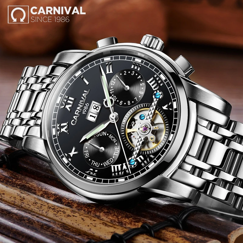 2019 New CARNIVAL Watch men Automatic clock men swimming Mechanical men watch top brand luxury waterproof Tourbillon style erkek
2019 New CARNIVAL Watch men Automatic clock men swimming Mechanical men watch top brand luxury waterproof Tourbillon style erkek