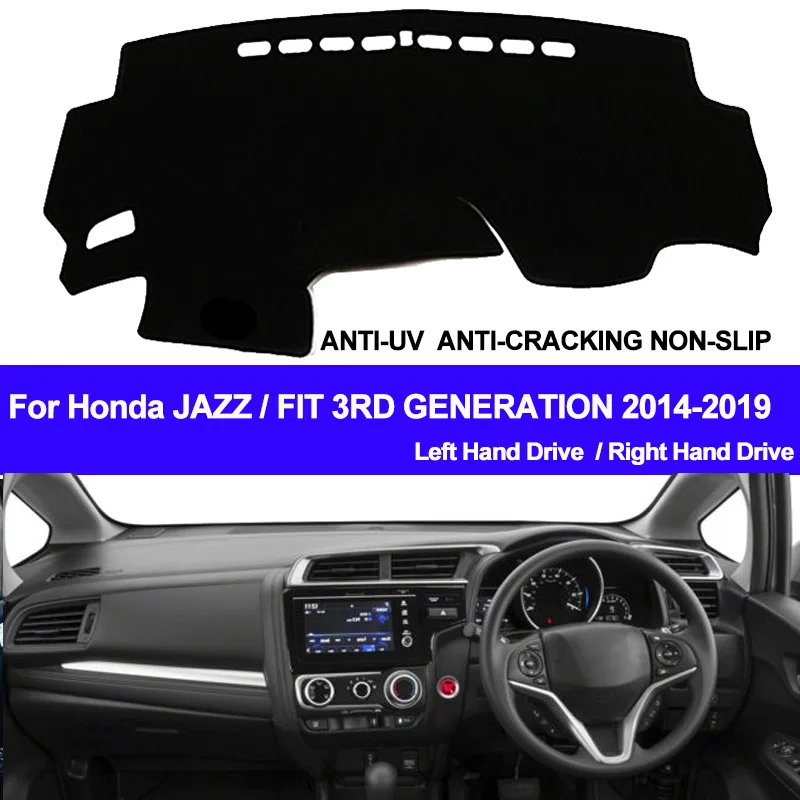 Автомобильный коврик для приборной панели 2-х слойный Honda Jazz Fit 3rd Gen 2014 2015 2016 2017 2018