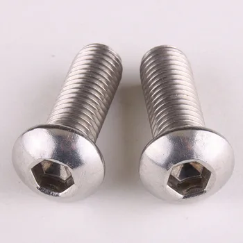 10PCS Button Head Socket Cap Screw 304 Stainless Steel Round/Pan Head Screws M5 * 25mm