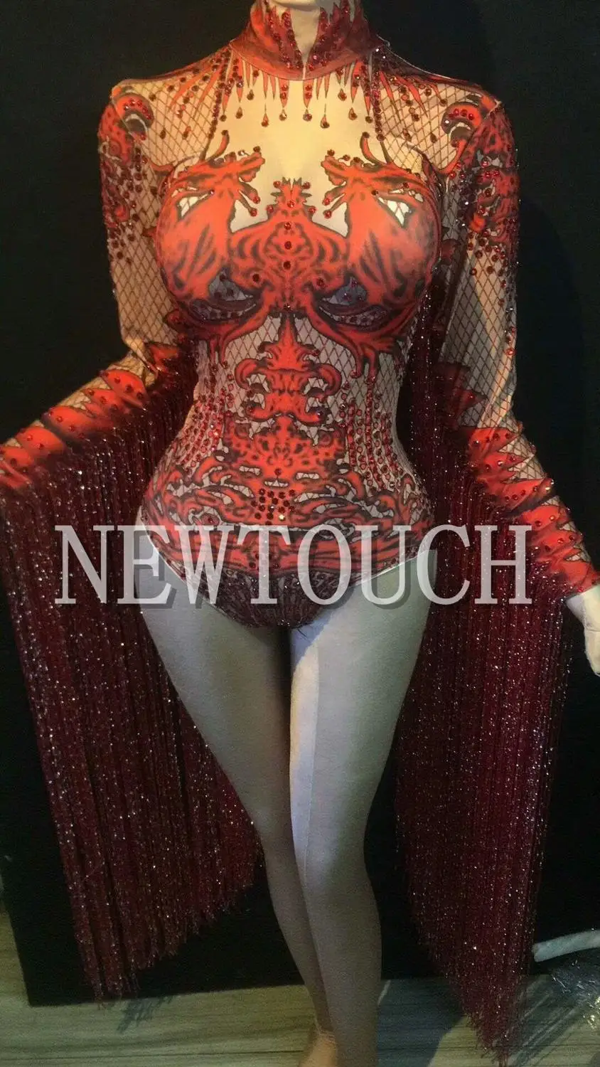 4-color Tassel Rhinestones Bodysuit DS Costume Female Singer Stage Wear jumpsuit DJ Dance WEAR Party Stretch Jumpsuit Outfit
4-color Tassel Rhinestones Bodysuit DS Costume Female Singer Stage Wear jumpsuit DJ Dance WEAR Party Stretch Jumpsuit Outfit