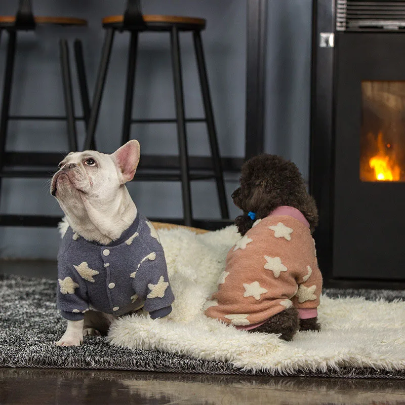 French Bulldog Coat Dog Clothes for Small Dogs Winter Warm Sweater for Chihuahua Star Print Outfit for Pug Yorkshire Pet Costume
French Bulldog Coat Dog Clothes for Small Dogs Winter Warm Sweater for Chihuahua Star Print Outfit for Pug Yorkshire Pet Costume