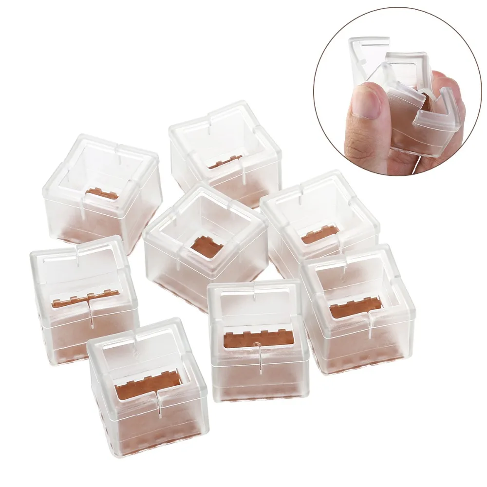 ANGRLY 4pcs Square Silicone Chair Leg Caps Feet Pads Furniture Table Covers Wood Floor Protectors Party Wedding Decoration
ANGRLY 4pcs Square Silicone Chair Leg Caps Feet Pads Furniture Table Covers Wood Floor Protectors Party Wedding Decoration