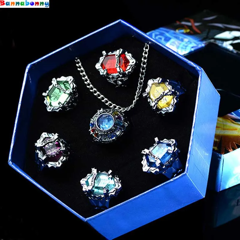 7 pcs/set Fashion jewelry ring Katekyo Hitman Reborn Sawada Tsunayoshi Anime Cosplay Rings Vongola Rings for Men women kids Gift
7 pcs/set Fashion jewelry ring Katekyo Hitman Reborn Sawada Tsunayoshi Anime Cosplay Rings Vongola Rings for Men women kids Gift