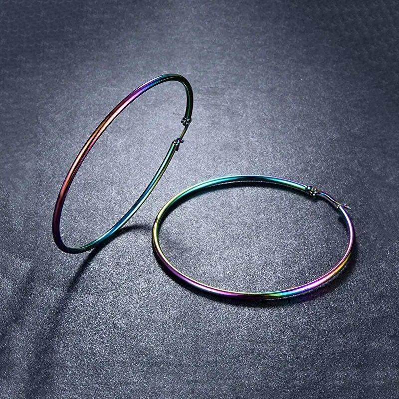 Semitree 60mm Rose Gold Hoop Earrings Stainless Steel Coloflul Big Circle Earring Gifts Women Girls Fashion Jewelry Earrings
Semitree 60mm Rose Gold Hoop Earrings Stainless Steel Coloflul Big Circle Earring Gifts Women Girls Fashion Jewelry Earrings