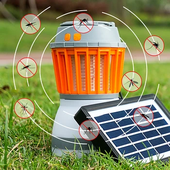 LED Portable Lantern Waterproof Mosquito Killer Lamp With Solar Panel USB Charging LED UV Light Pest Insect Electronic Repellent
LED Portable Lantern Waterproof Mosquito Killer Lamp With Solar Panel USB Charging LED UV Light Pest Insect Electronic Repellent