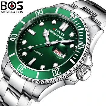 Relogio Masculino ANGELA BOS Luxury Brand Military Quartz Wrist Watch Mens Waterproof Stainless Steel Army Watch Clock Man Saat
Relogio Masculino ANGELA BOS Luxury Brand Military Quartz Wrist Watch Mens Waterproof Stainless Steel Army Watch Clock Man Saat