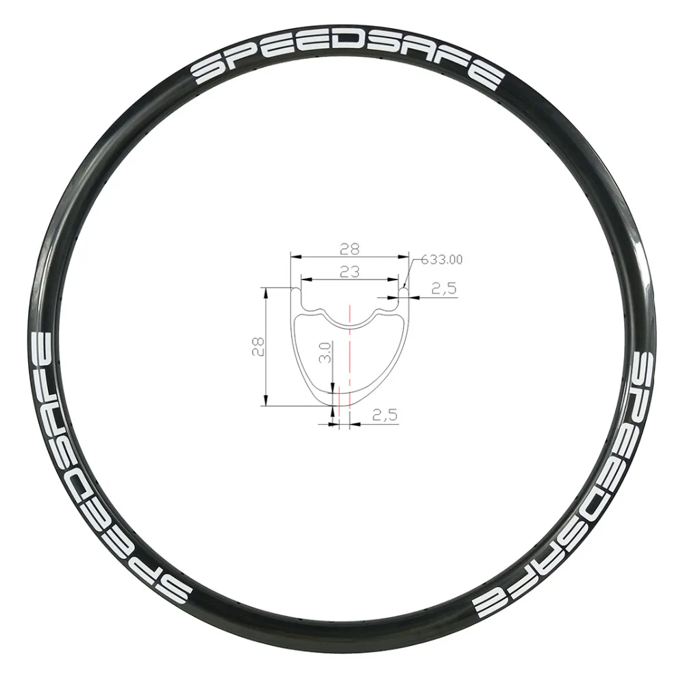 SPEEDSAFE 29er MTB XC 28mm X 28mm asymmetric carbon tubeless rim tapeless TL READY UD 3K 12K matte glossy 24H 28H 32H disc wheel
SPEEDSAFE 29er MTB XC 28mm X 28mm asymmetric carbon tubeless rim tapeless TL READY UD 3K 12K matte glossy 24H 28H 32H disc wheel