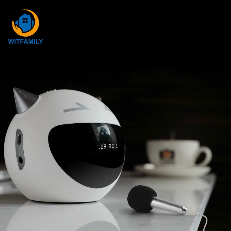 Creative LED Alarm Clock Digital Bluetooth Speaker Snooze Table Clock Cute Devil Radio Microphone Music Player Electronic Clock
Creative LED Alarm Clock Digital Bluetooth Speaker Snooze Table Clock Cute Devil Radio Microphone Music Player Electronic Clock