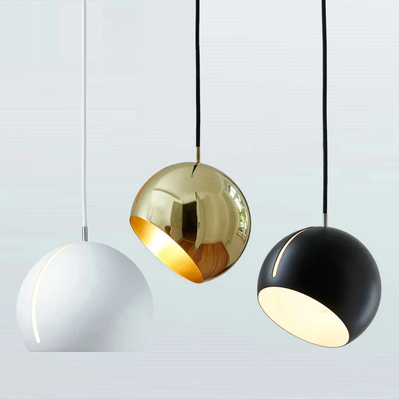 Modern Nordic Gold / White / Black Color Iron Ball Lampshade Pendant Light WitLED E27 Droplight For Bar Cafe Living Room
Modern Nordic Gold / White / Black Color Iron Ball Lampshade Pendant Light WitLED E27 Droplight For Bar Cafe Living Room