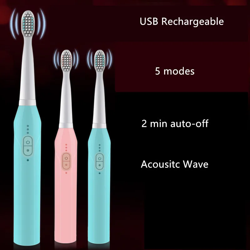 Sonic Electric Teeth Brush USB Rechargeable Teeth Brushes with 4 Replacement Heads Cepillos De Dientes Electrico Dental Smart
Sonic Electric Teeth Brush USB Rechargeable Teeth Brushes with 4 Replacement Heads Cepillos De Dientes Electrico Dental Smart