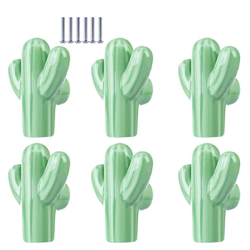 6pcs Children Cactus Shape Ceramic Door Knob Furniture Handle Drawer Cupboard Kitchen Pull Handle - Light Green
6pcs Children Cactus Shape Ceramic Door Knob Furniture Handle Drawer Cupboard Kitchen Pull Handle - Light Green