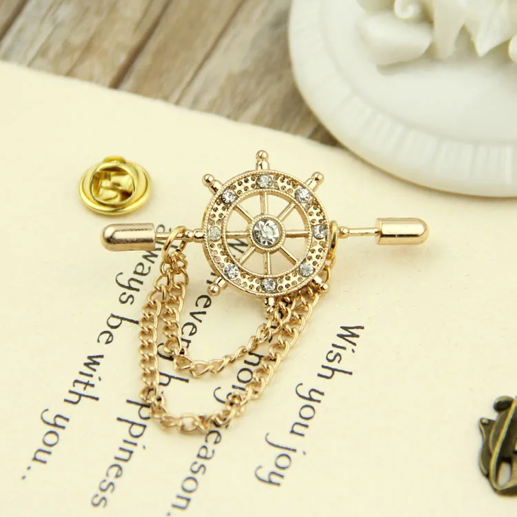 i-Remiel Men Trendy Brooch Plated Anchor Broche Navy Style Men's Brooch Rudder Pin Badge Fringed Suit Shirt Collar Accessories
i-Remiel Men Trendy Brooch Plated Anchor Broche Navy Style Men's Brooch Rudder Pin Badge Fringed Suit Shirt Collar Accessories
