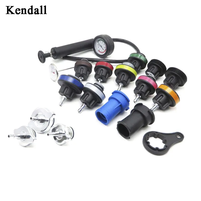 18pcs Universal Radiator Pressure Tester andWater Tank Leak Detector Car Cooling System Kit coolant pressure tester kit Car Diag
18pcs Universal Radiator Pressure Tester andWater Tank Leak Detector Car Cooling System Kit coolant pressure tester kit Car Diag