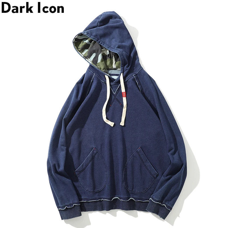 Dark Icon Washing Denim Men's Hoodie 2019 New Arrival Front Pocket Pullover High Street Sweatshirts and Hoodies Hooded Man
Dark Icon Washing Denim Men's Hoodie 2019 New Arrival Front Pocket Pullover High Street Sweatshirts and Hoodies Hooded Man