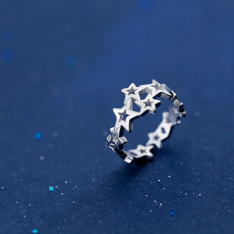 100% Authentic REAL.925 Sterling Silver Fine Jewelry Open Stars Ring fashion lady's GTLJ1459
100% Authentic REAL.925 Sterling Silver Fine Jewelry Open Stars Ring fashion lady's GTLJ1459