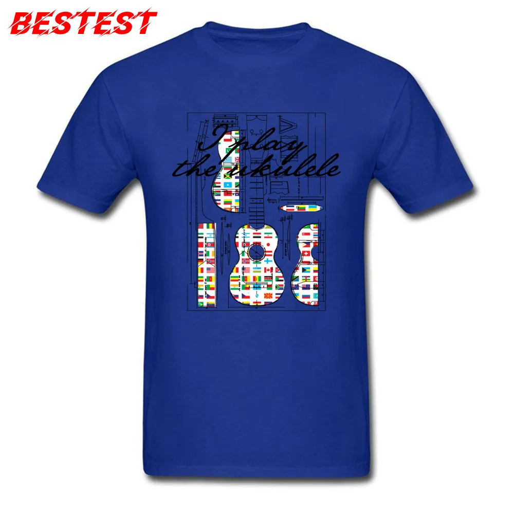 Design Top T-shirts Europe Short Sleeve Designer Round Neck 100% Cotton Tops Shirt Hip hop Top T-shirts for Men April FOOL DAY I play the ukulele world ukulele players blue