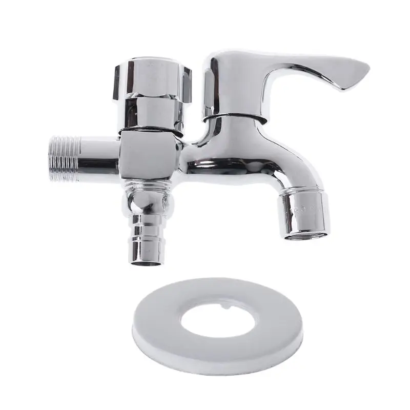 New Multifunctional Washing Machine Two Faucet Double Outlet Dual Connector Water Tap Silver Color 125x60mm
New Multifunctional Washing Machine Two Faucet Double Outlet Dual Connector Water Tap Silver Color 125x60mm