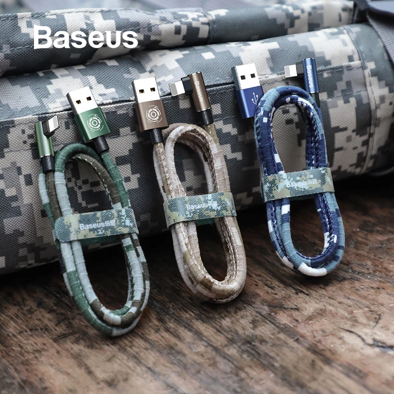 Baseus for iPhone Cable 2.4A Fast Charge Elbow USB Cable for iPhone Xs Max XR Xs X 8 Plus Data Cable Camouflage Game Chagre Cabo
Baseus for iPhone Cable 2.4A Fast Charge Elbow USB Cable for iPhone Xs Max XR Xs X 8 Plus Data Cable Camouflage Game Chagre Cabo