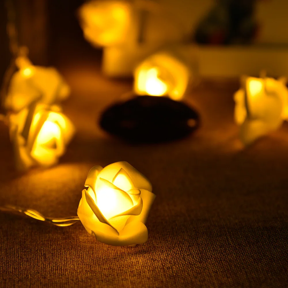 2M 20LED String Lights Bright Warm Rose Flower Garlands Wreath LED Lamp Fairy Light Wedding Holiday Party Christmas Decoration
2M 20LED String Lights Bright Warm Rose Flower Garlands Wreath LED Lamp Fairy Light Wedding Holiday Party Christmas Decoration