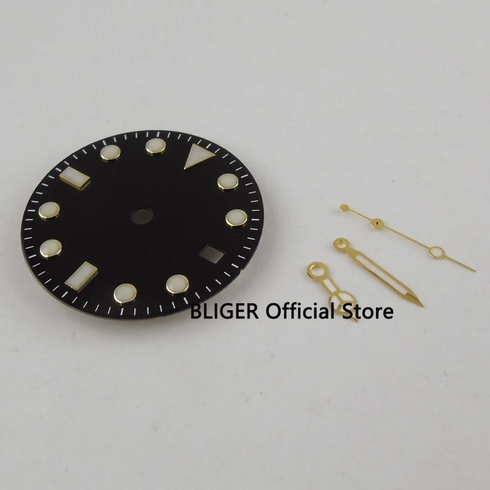 Nologo 28.5mm Watch Dial Gold Coated Date Window + Watch Hands Fit NH35 Movement
Nologo 28.5mm Watch Dial Gold Coated Date Window + Watch Hands Fit NH35 Movement