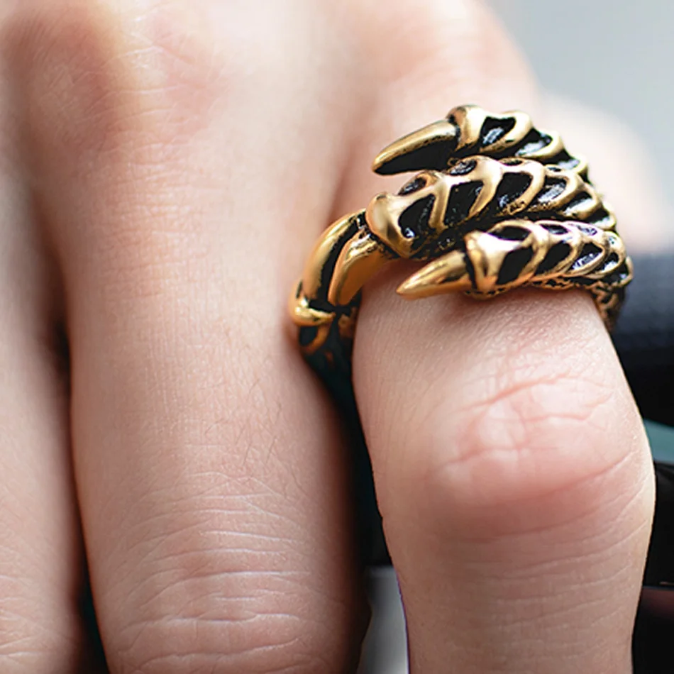 Dragon Claw Ring Stainless Steel Men's Ring Domineering Vintage Jewelry Personality 17mm Width Talon Ring La MaxZa
Dragon Claw Ring Stainless Steel Men's Ring Domineering Vintage Jewelry Personality 17mm Width Talon Ring La MaxZa