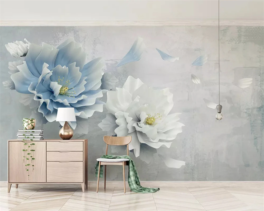 

beibehang papel de parede New creative new Chinese embossed peony flower 3d TV background wallpaper wall papers home decor