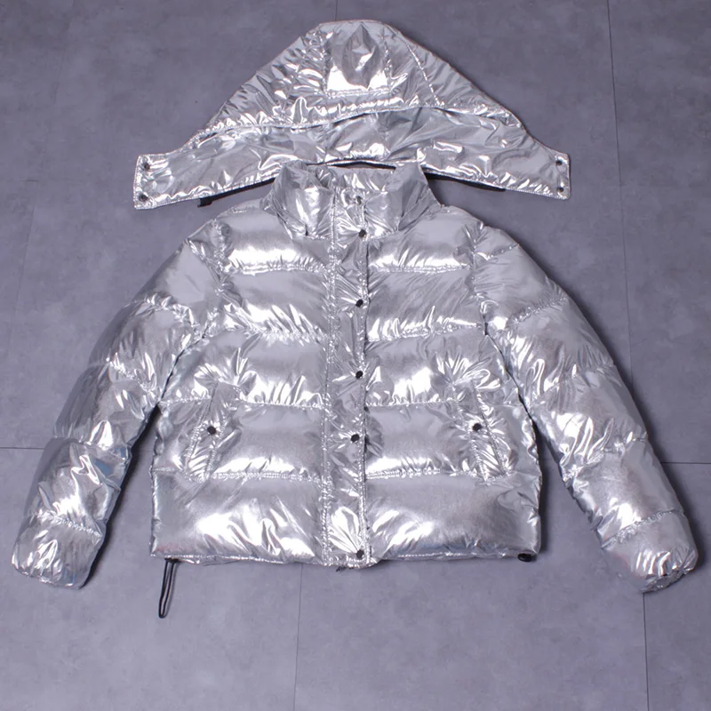 2018 winter parka jacket women warm Silver metal hooded Down jacket female Parkas Street zipper long sleeve winter coat
2018 winter parka jacket women warm Silver metal hooded Down jacket female Parkas Street zipper long sleeve winter coat