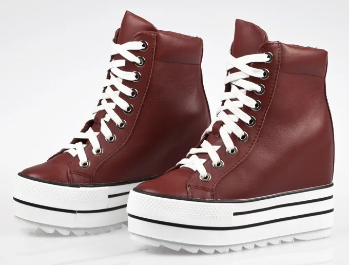 2017 women wedge platform shoes genuine leather high top heels for woman hidden height increasing lace up casual ladies shoes
2017 women wedge platform shoes genuine leather high top heels for woman hidden height increasing lace up casual ladies shoes