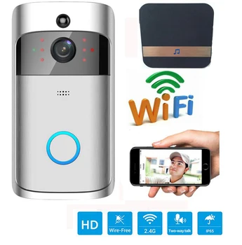 Wireless WiFi Video Doorbell 1.0MP Doorbell Camera Night Vision Two-way Audio Battery Operation with Indoor Chime
Wireless WiFi Video Doorbell 1.0MP Doorbell Camera Night Vision Two-way Audio Battery Operation with Indoor Chime
